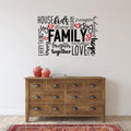 Family Vinyl Home Decor Wall Decal Words 