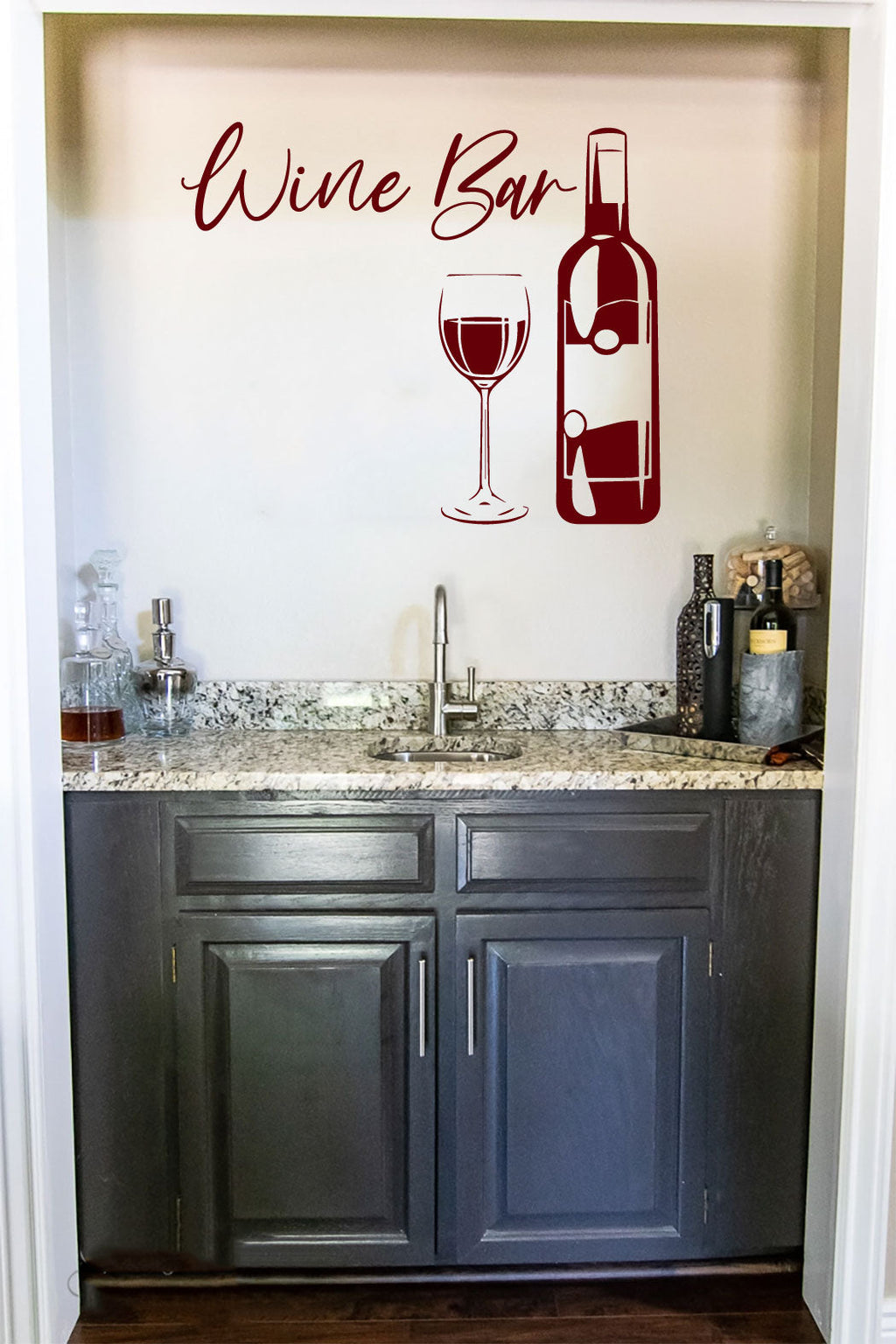 Wine Bar Kitchen Vinyl Home Decor Wall Decal