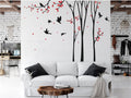 Tree Leaves and Birds Vinyl Home Decor Wall Decal