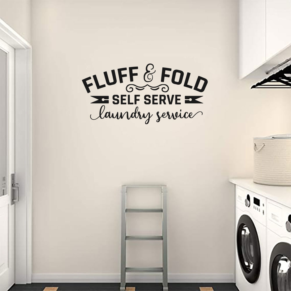 Fluff and Fold Laundry Service Vinyl Home Decor Wall Decal
