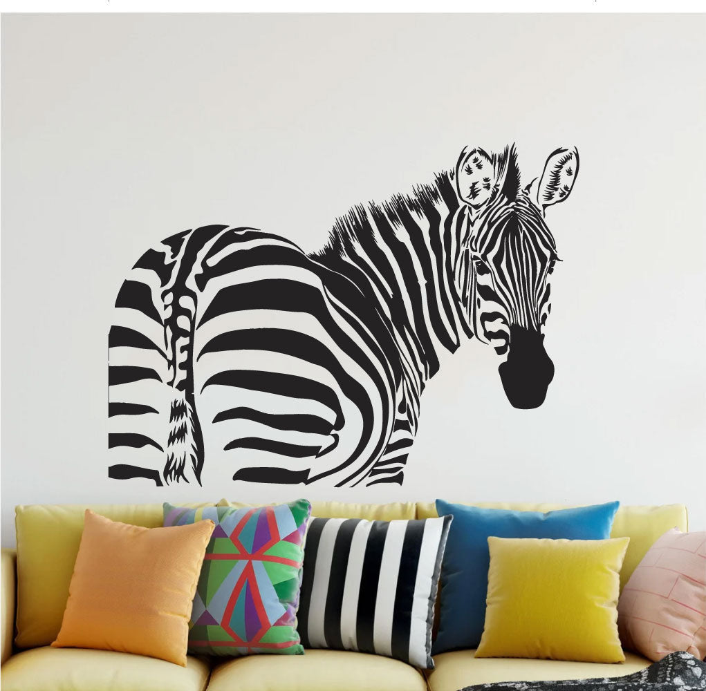 Zebra Vinyl Home Decor Wall Decal 