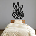 Rock and Roll Guitar Silhouette Vinyl Wall Decal
