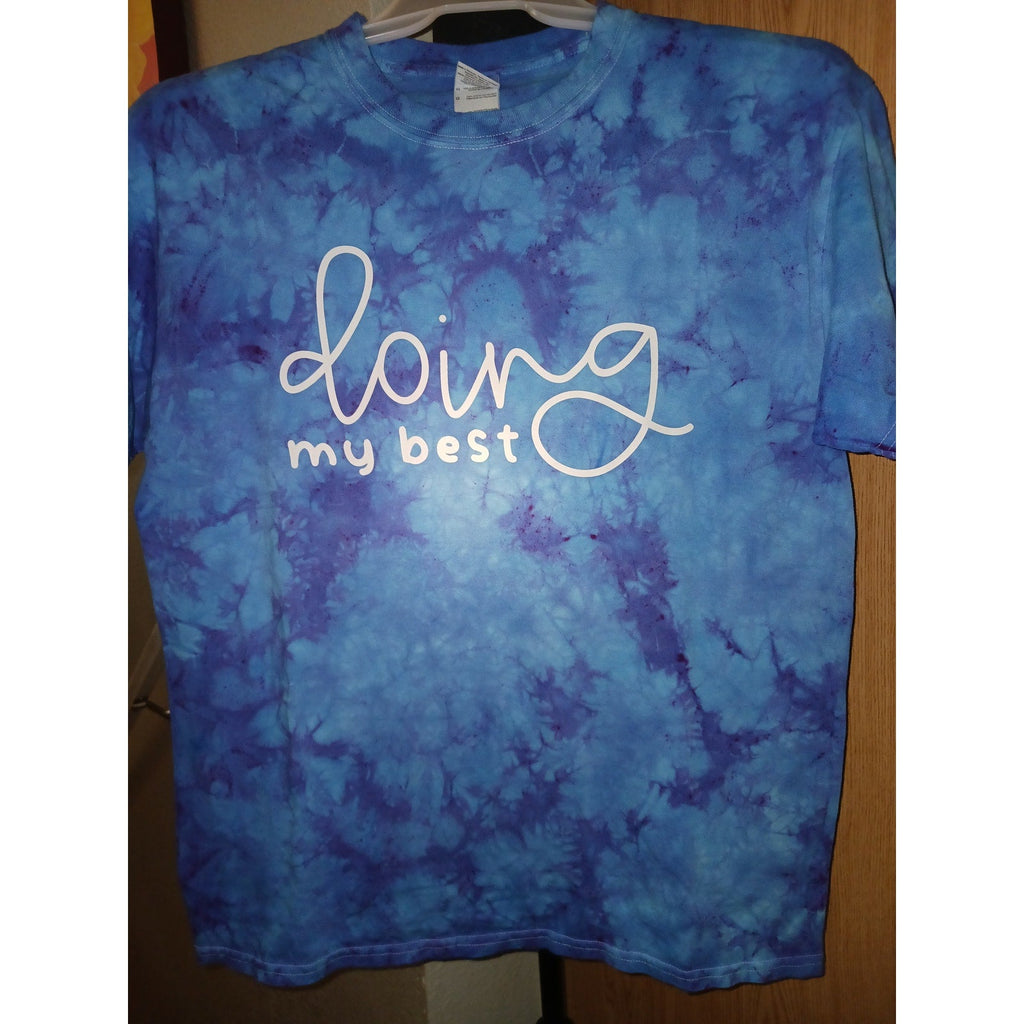 Doing My Best Tie Dye Tee T-Shirt Unisex Size Large ***