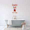 Country Bath Plain and Simple Vinyl Home Decor Wall Decal 