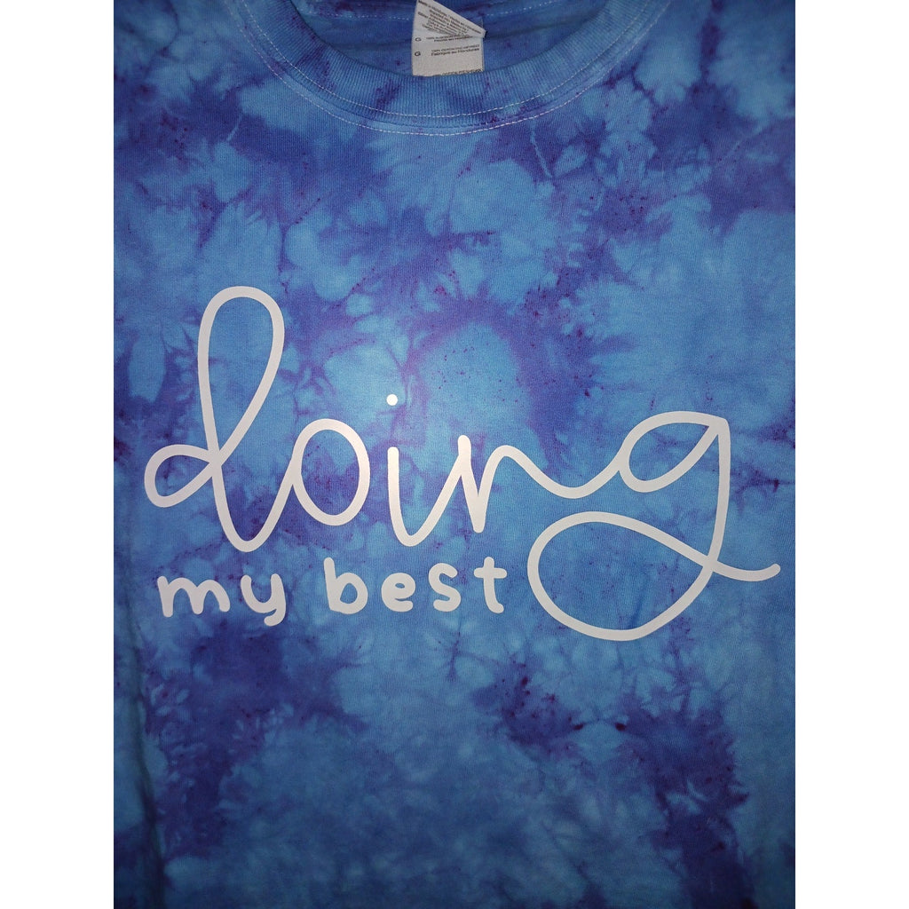 Doing My Best Tie Dye Tee T-Shirt Unisex Size Large ***