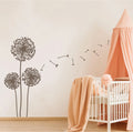 Dandelion and Fluffs Silhouette Vinyl Home Decor Wall Decal 