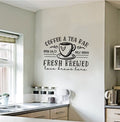 Coffee and Tea Bar Vinyl Home Decor Wall Decal 