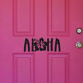 Aloha with Hibiscus Vinyl Wall Words Decal