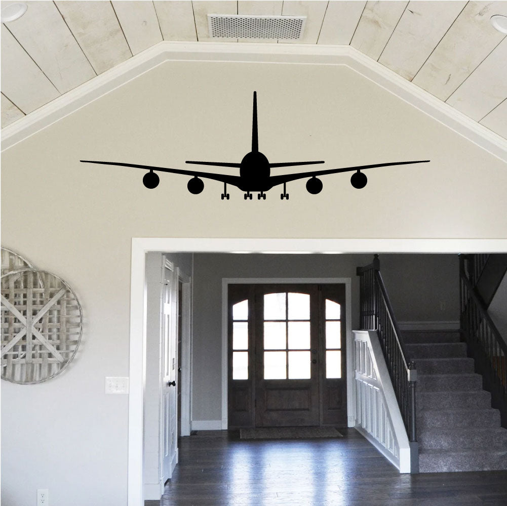 A-380 Airplane Silhouette Vinyl Wall Decal