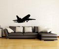 DC-10 Jumbo Jet Airplane Silhouette Vinyl Wall Decal