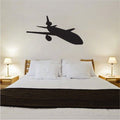 DC-10 Jumbo Jet Airplane Silhouette Vinyl Wall Decal