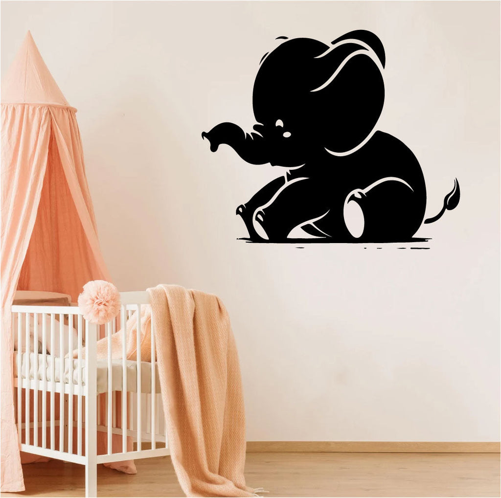 Elephant Baby Vinyl Wall Decal