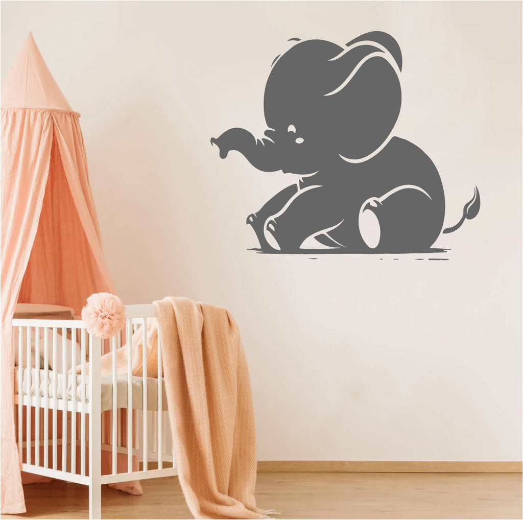 Elephant Baby Vinyl Wall Decal