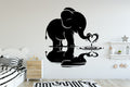 Elephant Baby and Heart Vinyl Wall Decal