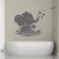 Elephant Baby and Bubbles Vinyl Wall Decal