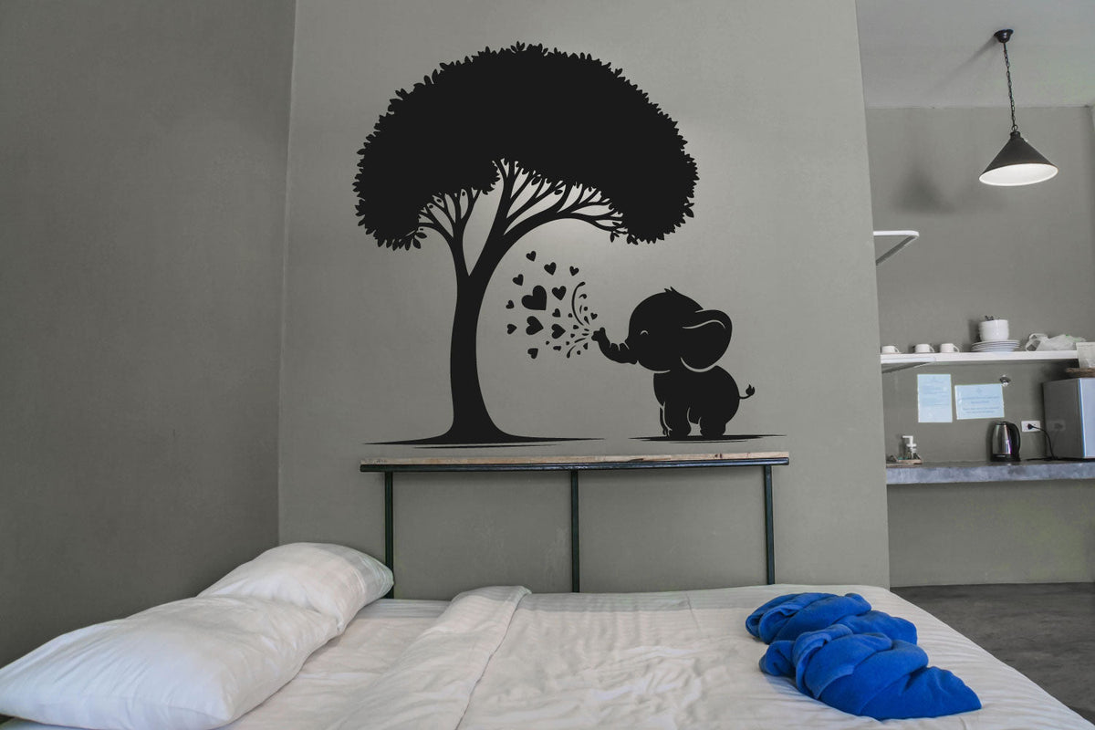 Elephant and Tree Vinyl Wall Decal