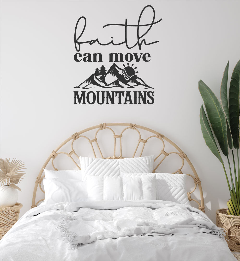 Faith Can Move Mountains Vinyl Wall Decal