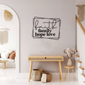 Faith Family Hope Love Vinyl Wall Decal