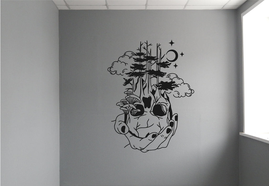 Skull Vinyl Home Decor Wall Decal 