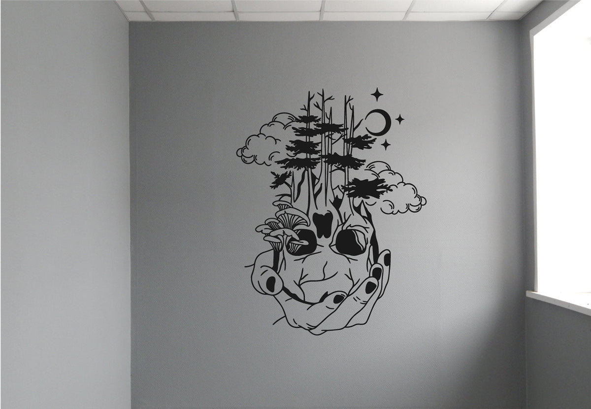 Skull Vinyl Home Decor Wall Decal 