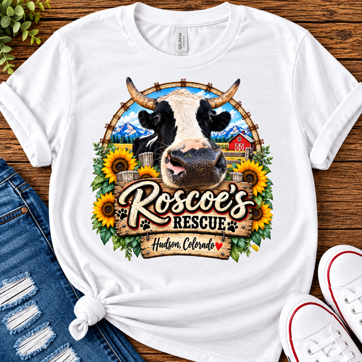 Franklin – Roscoe's Rescue Graphic Tee 🐮🌻