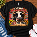 Franklin "I AM THE DOOR" Funny Cow Graphic Tee - Roscoe's Rescue