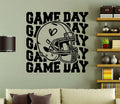 Game Day Football Helmet Vinyl Wall Decal