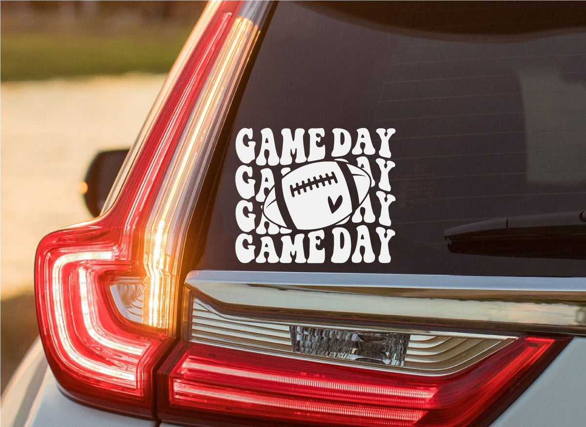 Game Day Football Vinyl Wall Decal