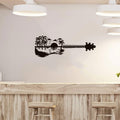 Guitar Beach Scene Silhouette Vinyl Wall Decal