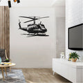 Helicopter Silhouette Vinyl Home Decor Wall Decal Jet Set Decals
