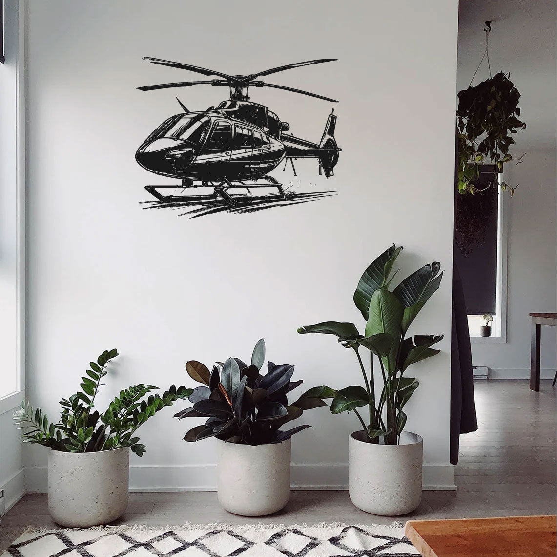 Helicopter Silhouette Vinyl Home Decor Wall Decal Jet Set Decals