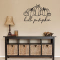 Hello Pumpkin Vinyl Autumn Home Decor Wall Decal 