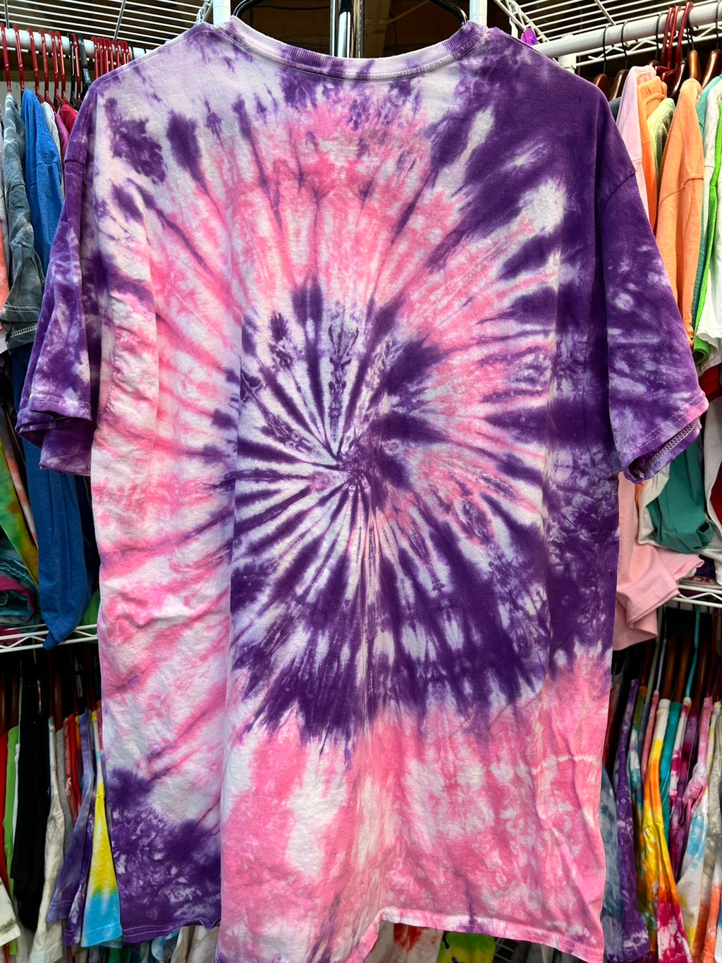 Purple and Pink Spiral Tie Dye T-Shirt Unisex