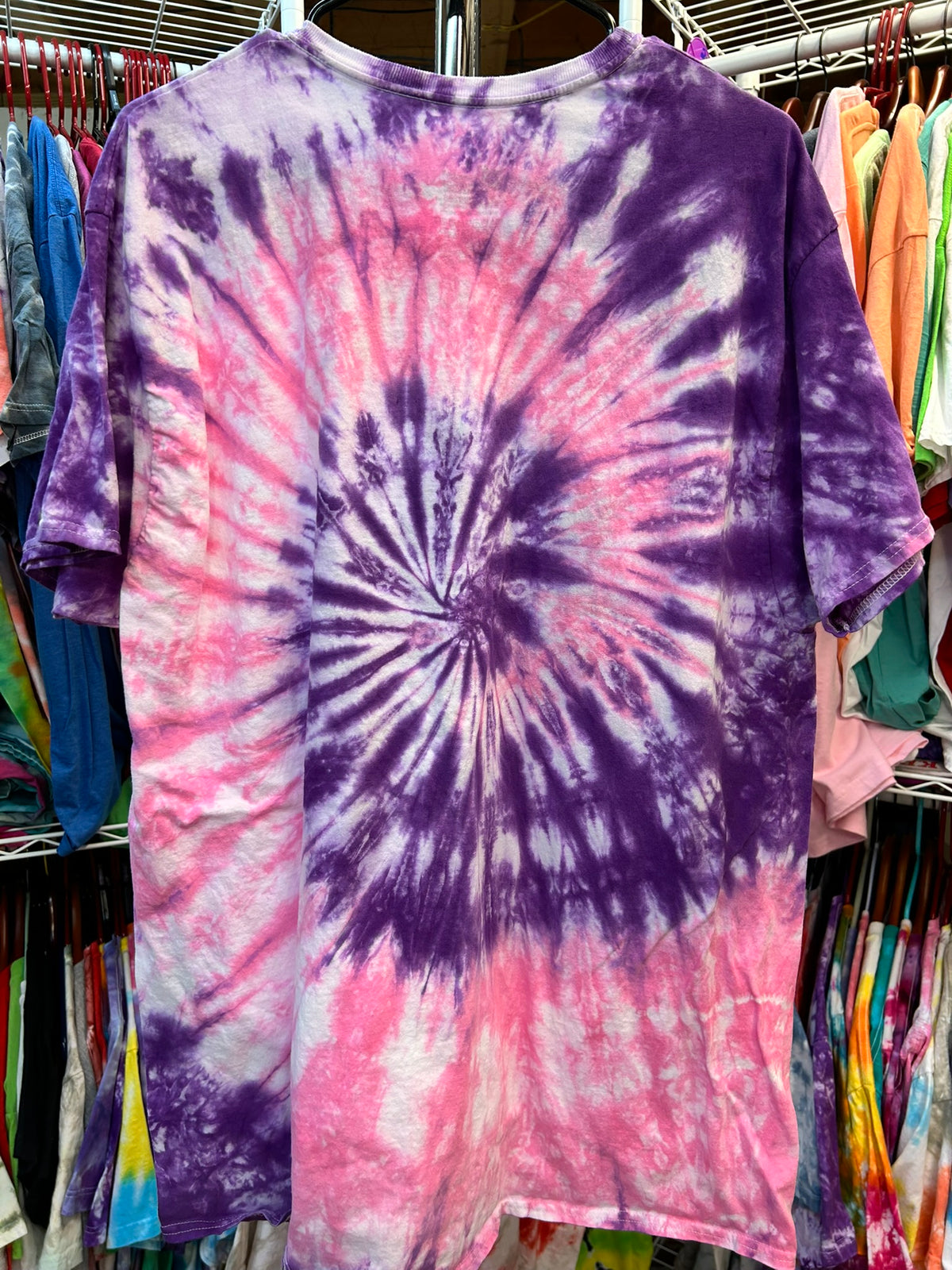 Purple and Pink Spiral Tie Dye T-Shirt Unisex