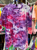 Purple and Pink Crunch Ice Tie Dye T-Shirt Unisex
