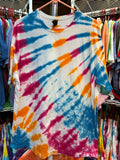 Turquoise Orange and Pink Tie Dye T-Shirt Unisex