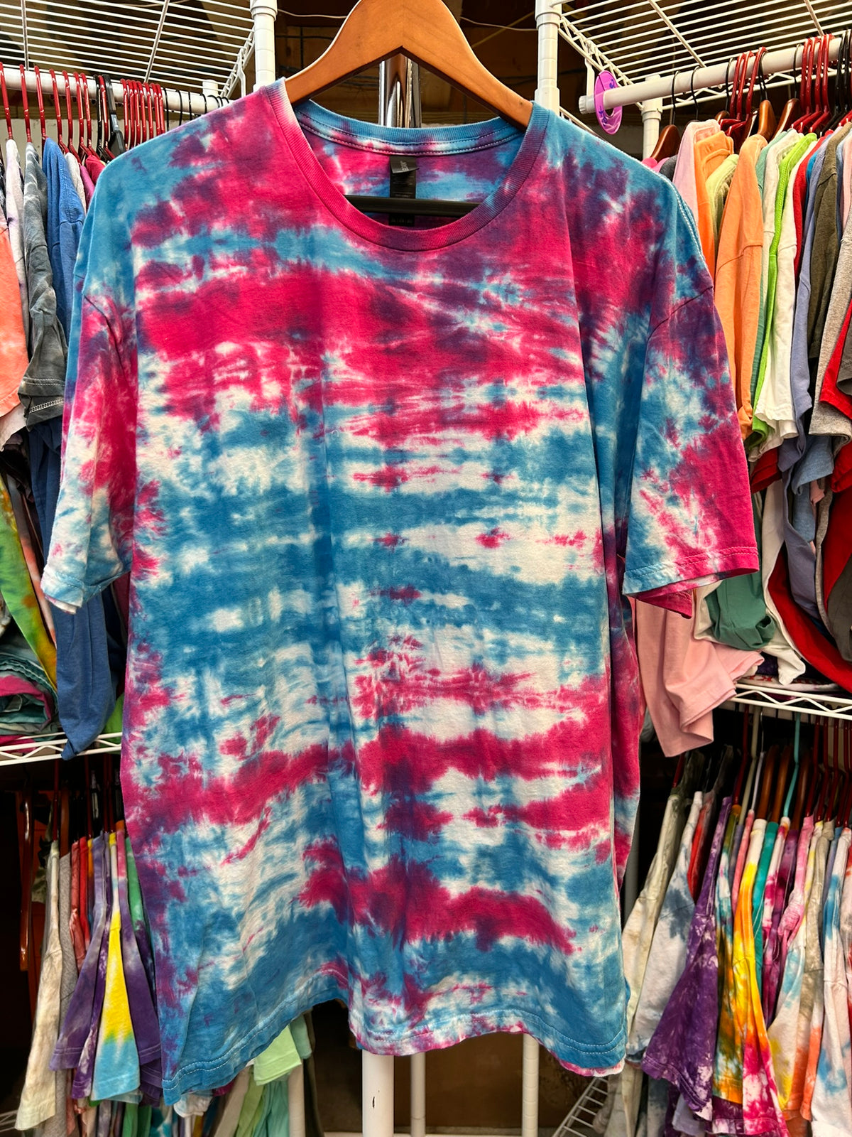 Turquoise and Pink Tie Dye T-Shirt Unisex