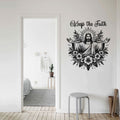 Jesus Silhouette Keep The Faith Vinyl Wall Decal