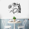 Jesus With Wildflowers Vinyl Wall Decal