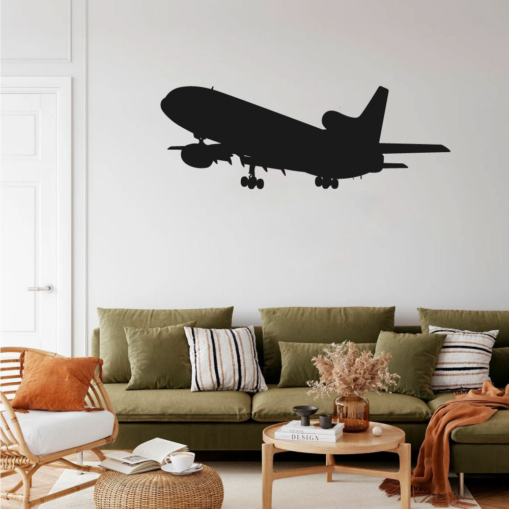 Lockheed L-1011 Airplane Silhouette Vinyl Home Decor Wall Decal 