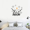 Let It Snow Snowman Christmas Vinyl Wall Decal