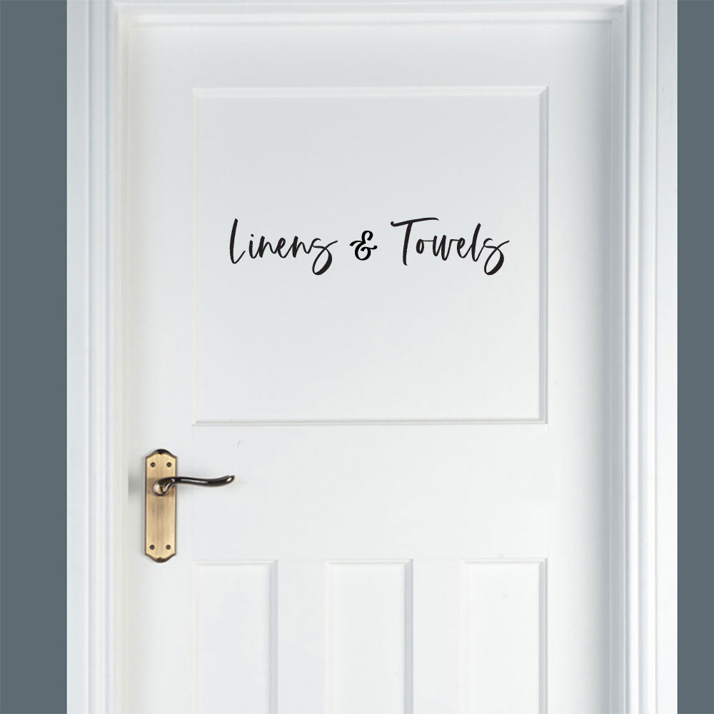 Linens and Towels Bathroom Home Decor Wall Decal 
