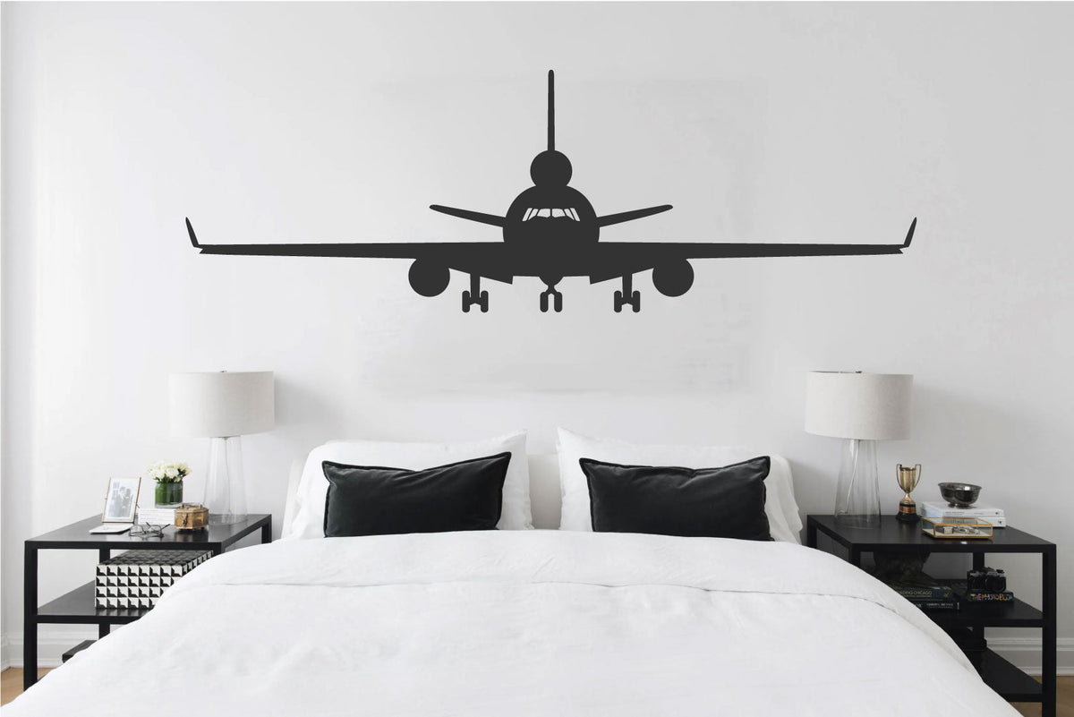 MD MD-11 Airplane Silhouette Vinyl Home Decor Wall Decal 