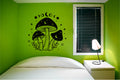 Celestial Moon Phases and Mushrooms Vinyl Wall Decal