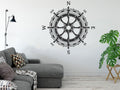 Nautical Compass Shipwheel Vinyl Home Decor Wall Decal 