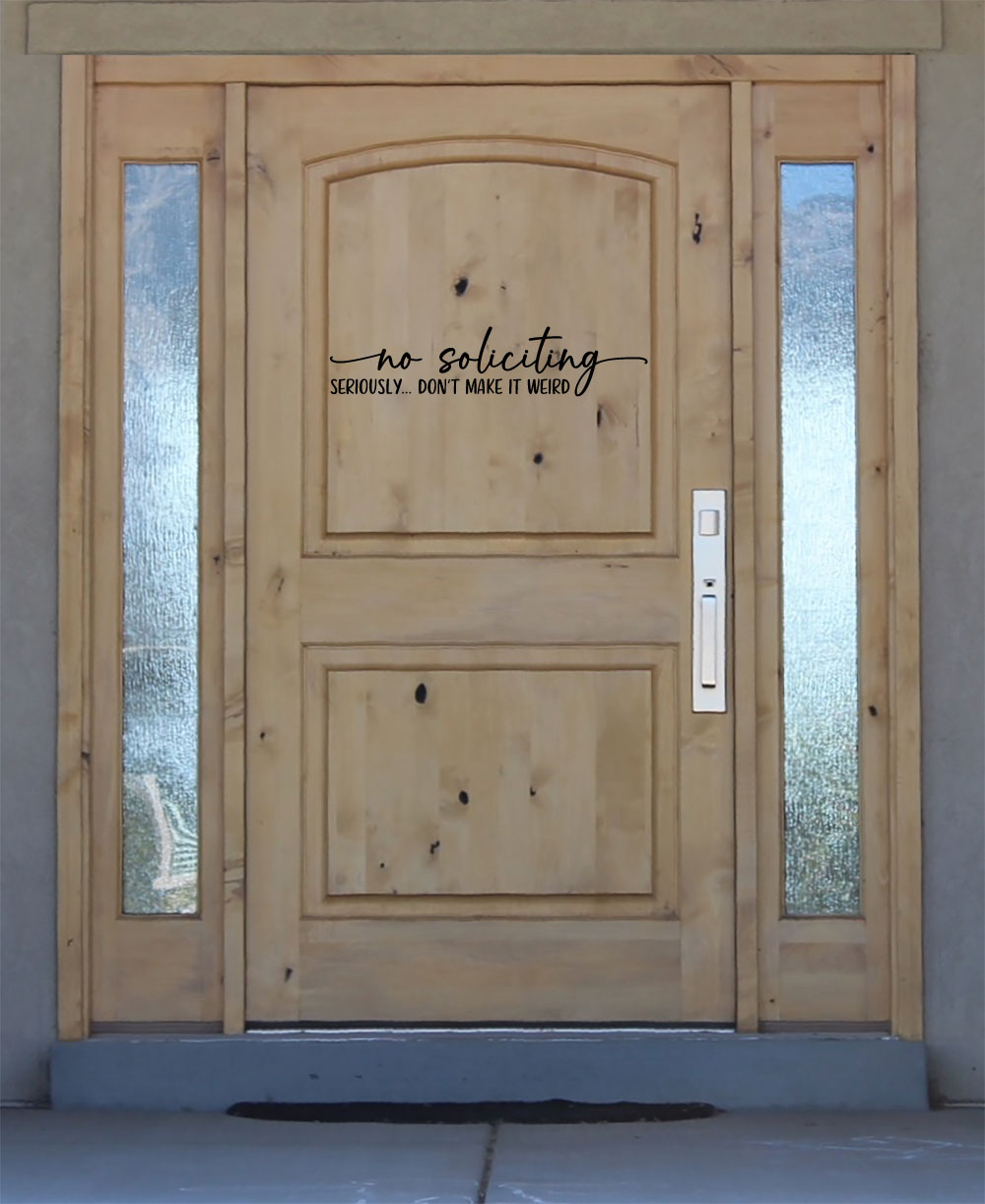 No Soliciting Seriously Don't Make It Weird Vinyl Wall Words Decal