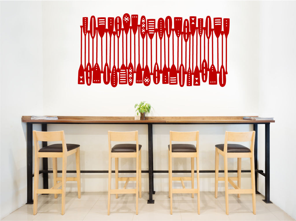 Oars Paddles Canoe Kayak Vinyl Wall Decal