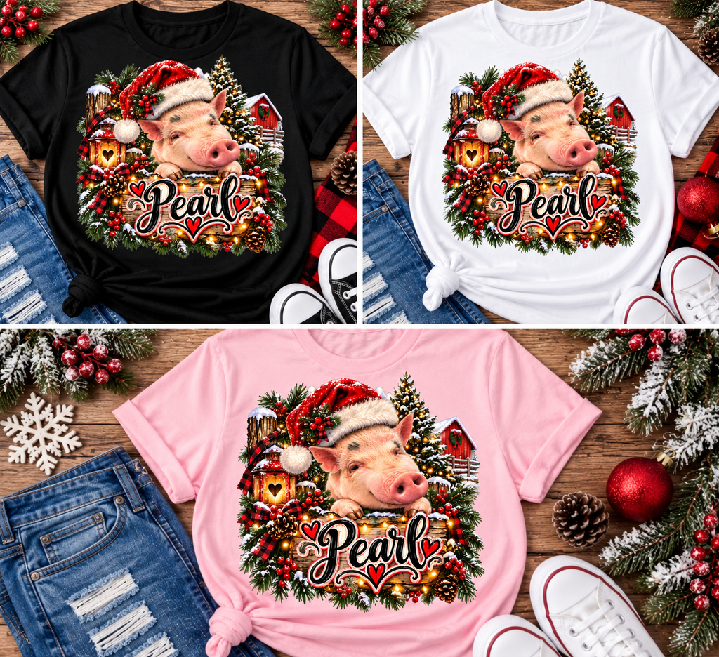 Pearl Christmas Crew Neck T-Shirt