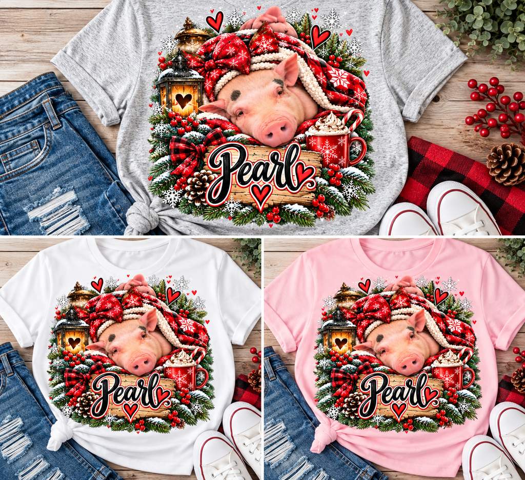 Pearl Cozy Christmas Crew Neck T-Shirt