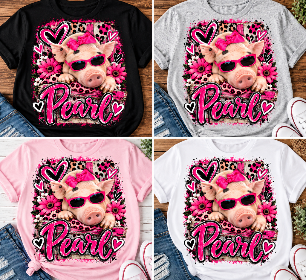 Pearl – Sassy, Classy & Pretty in Pink Graphic Tee 🐷💕